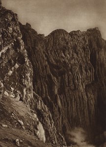 Mexico: El crater del Popocatepetl (b/w photo) de Hugo Brehme