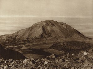 Mexico: La "Sierra Negra" vista desde el Pico de Orizaba, Estado Puebla (b/w photo)
