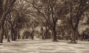 Mexico: Morelia, Antigua tuberia de agua (b/w photo) de Hugo Brehme
