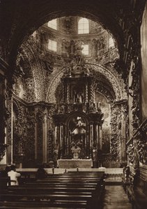 Mexico: Puebla, Capilla de la Iglesia de San Domingo (b/w photo) de Hugo Brehme