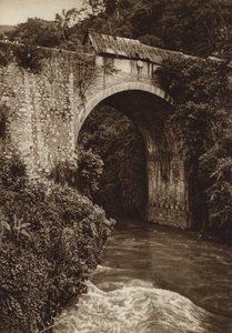 Mexico: Puente de Atoyac (b/w photo) de Hugo Brehme