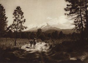 Mexico: Sendero al Pico de Orizaba (b/w photo) de Hugo Brehme