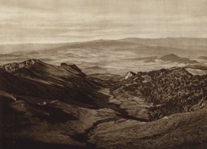 Mexico: Vista desde media altura del Iztaccihuatl (b/w photo)