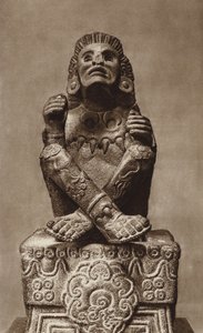 Mexico: Xochipilli con mascara, Museo nacional (b/w photo) de Hugo Brehme