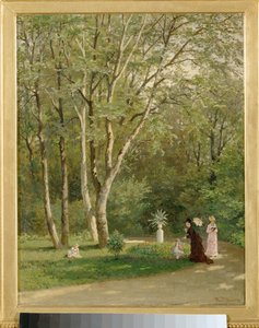 In einem Wiener Garten - En un jardín vienés ... (pintura sobre lienzo)