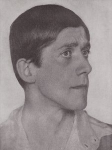 Oskar Kokoschka, artista y escritor austriaco (fotografía en blanco y negro) de Hugo Erfurth