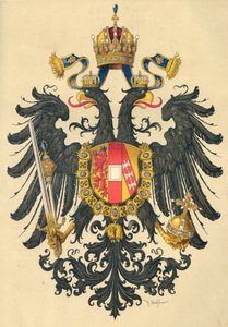 Pequeño escudo de armas del Imperio de Austria, 1890
