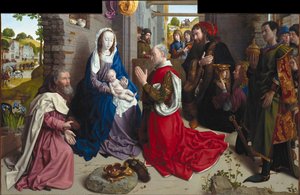 La Adoración de los Reyes (Altar de Monforte) de Hugo van der Goes
