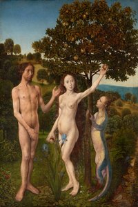 La caída del hombre y La lamentación de Hugo van der Goes