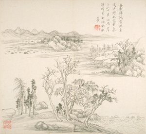 Album After Old Masters And Poems (álbum (10 hojas), tinta sobre papel) de Hui Wang