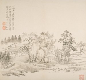 Album After Old Masters And Poems (álbum (10 hojas), tinta sobre papel) de Hui Wang