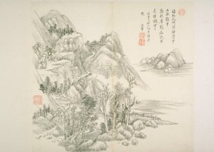 Album After Old Masters And Poems (álbum (10 hojas), tinta sobre papel) de Hui Wang