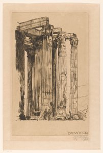 Olympion con dos hombres delante de una columna
Oλymπeion (título sobre el objeto) de Huib Luns (signed by artist)