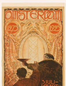 Cartel de la exposición Amsterdam 1275-1925 Amsterdam 1275 1925 (título sobre objeto) de Huib Luns