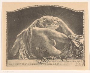 Representación con mujer y golondrinas de Huib Luns
