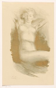 Mujer desnuda sentada de Huib Luns