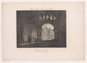 Escenografía para la ópera Robert le diable Theatre Royal Francais de la Haye (título sobre objeto) de Huib van Hove Bz