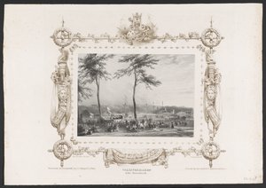 Parque de atracciones y otras diversiones, 1836 Entretenimiento popular en Sterrenbosch / 17 de junio de 1836 (título sobre objeto) Placas de la celebración del segundo centenario de la Utrechtsche Hogeschool, 1836 (título de la serie) de Huib van Hove Bz