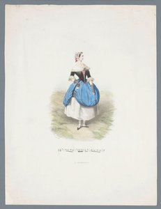 Mujer en traje histórico de Huib van Hove Bz
