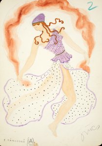 Tancosno, diseño para "Die ägyptische Helena" de Richard Strauss de Hungarian School