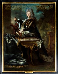 Retrato de Maximiliano Enrique VI de Bethune, Quinto Duque de Sully (1669-1729). Pintura atribuida a Hyacinthe Rigaud (1659-1743). Óleo sobre lienzo. Mención obligatoria: Sully sur Loire, Chateau de Sully - Retrato de Maximiliano Enrique VI de Bethune, qui de Hyacinthe (attr. to) Rigaud