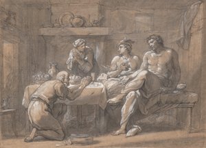 Júpiter y Mercurio en la casa de Baucis y Filemón, siglo XVIII de Hyacinthe Collin de Vermont