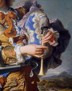 Gaspard de Gueidan tocando la gaita (detalle) de Hyacinthe Francois Rigaud