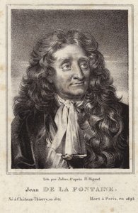 Retrato de Jean de La Fontaine de Hyacinthe Francois Rigaud