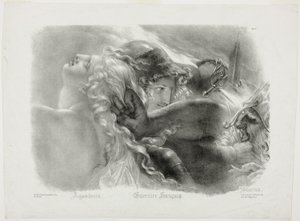 Agandecca, guerrero francés, Starno, tras La apoteosis de los héroes franceses que murieron por su país durante la Guerra de la Libertad. de Hyacinthe Louis Aubry Lecomte