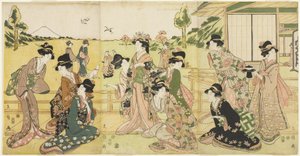 Fiesta de cetrería, 1807 de Hyakusai Hisanobu Hyakusai Hisanobu