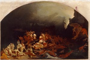 "Le deluge" Peinture de I P Masalov (19eme siecle) 1873 Museo de Bellas Artes Academia de San Petersburgo de I.P. Masalov