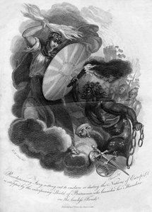 Furia revolucionaria dispuesta a esclavizar o destruir las naciones de Europa, 1816 de I. Brown