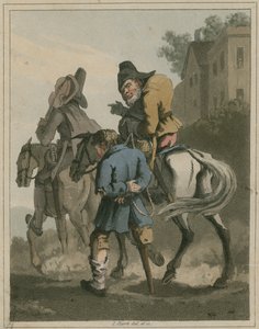 Ilustración de Hudibras por Samuel Butler de I Clark