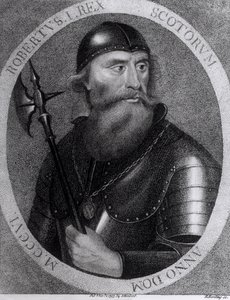 Retrato del Rey Roberto I de Escocia (1274-1329) grabado por E.Harding, 1 de noviembre de 1797 de I Herbert