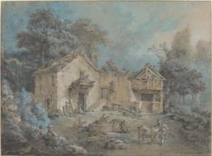 Escena de Granja de I Jean Baptiste Hüet