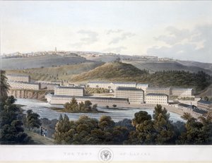 La ciudad de Lanark, de Vista de Escocia, 1824-25