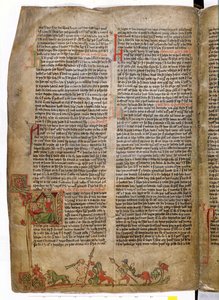 Bautismo del Rey Olaf Tryggvason, del Flateyjarbok (El Libro de Flatey) finales del siglo XIV de Icelandic School
