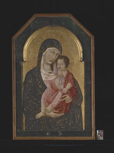 Virgen con el Niño (temple y oro sobre madera) de Icilio Federico (attr. to) Joni