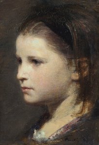 Cabeza de una niña de Ignace Henri Jean Fantin Latour