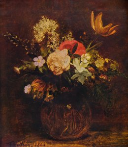 Cuenco de Flores, 1864, 1935 de Ignace Henri Jean Fantin Latour