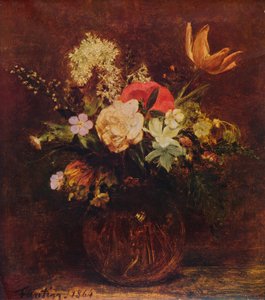 Cuenco de flores, 1864, 1935 de Ignace Henri Jean Fantin Latour