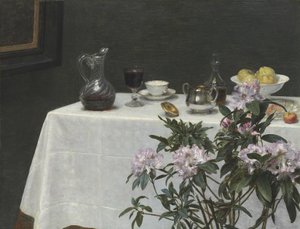Naturaleza muerta: Esquina de una mesa, 1873 de Ignace Henri Jean Fantin Latour
