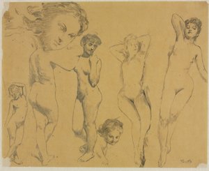 Estudios de desnudos femeninos, c. 1895