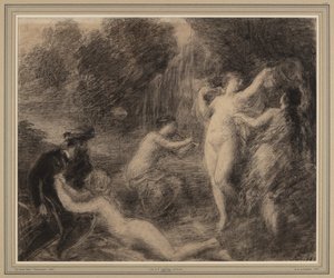 Tannhäuser en Venusberg (tiza sobre papel) de Ignace Henri Jean Fantin Latour
