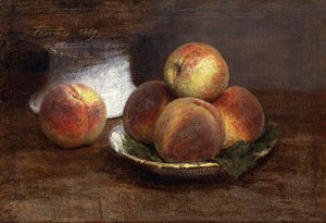 El Tazón de Duraznos de Ignace Henri Jean Fantin Latour