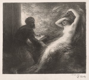 La evocación de Kundry, 1898 de Ignace Henri Jean Fantin Latour