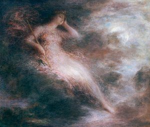La reina de la noche de Ignace Henri Jean Fantin Latour