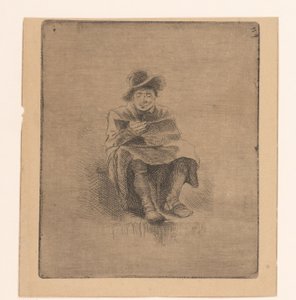 hombre leyendo de Ignace Joseph de Claussin (attributed to)