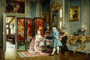 Figuras en un interior elegante, 1879 de Ignacio Leon y Escosura