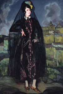 Retrato de Anita Ramirez en negro, 1916 de Ignacio Zuloaga y Zabaleta
